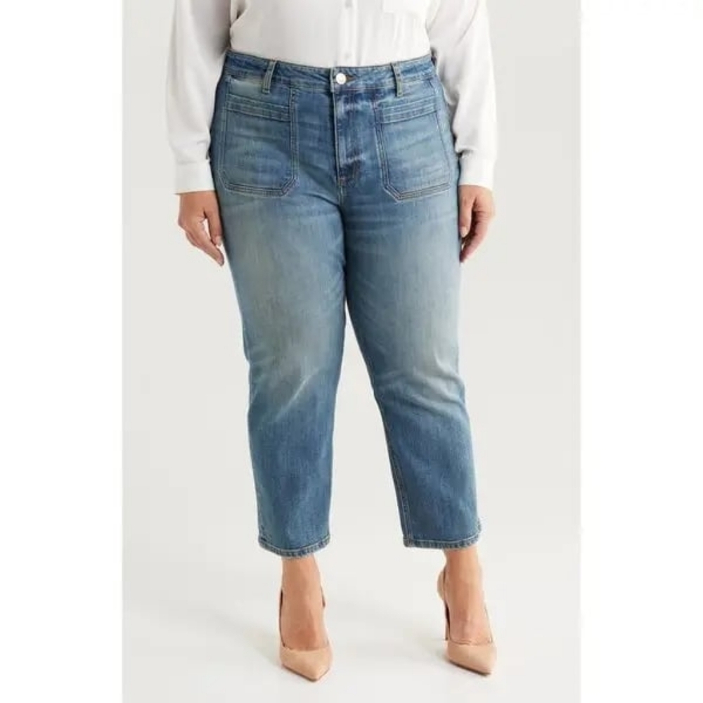 Kut from the Kloth Light Blue Cropped Jeans Size 22W New Without Tags